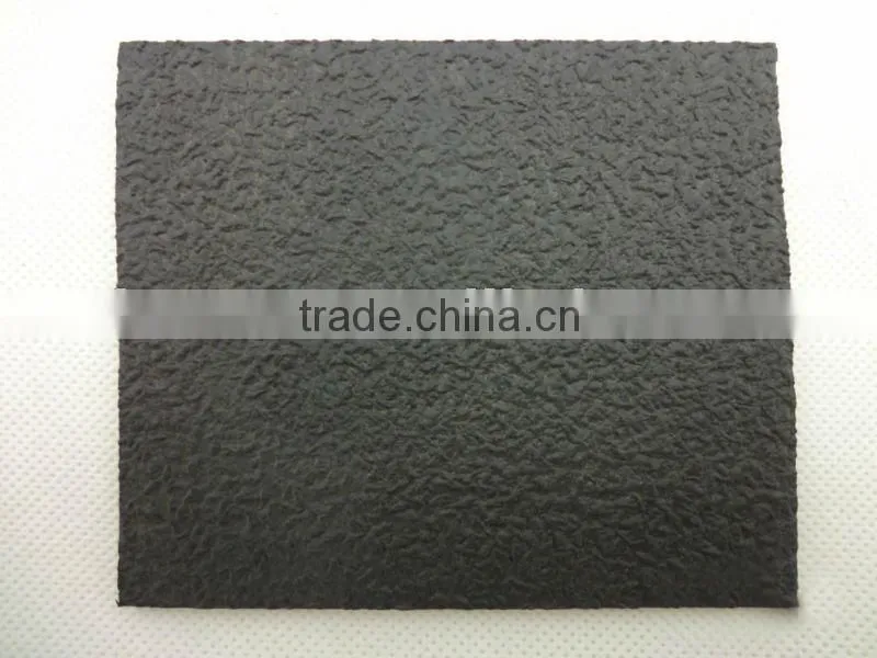 Low temperature black shiny rubber soling sheet from Atom Shoes Material Limited