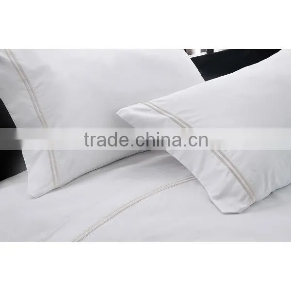 stone washed pure linen duvet cover set embroidery hometextile