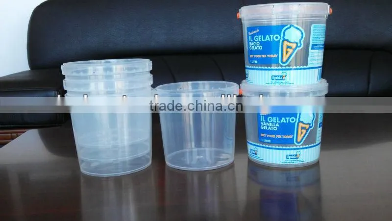 Food grade 1 liter clear cold storage pail