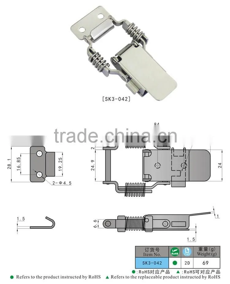 SK3-042 Clamp lock,Toggle Latch,Stainless steel draw latch