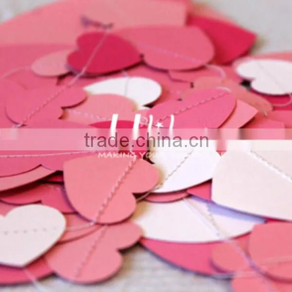 2014 hot selling party paper jointed banner garland triangle shaped cheap paper banners for christmas hanging decorate