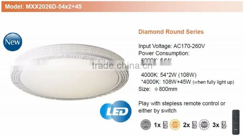 Color Changing LED Ceiling Light, Chang the Brightness and Color by Your Mood