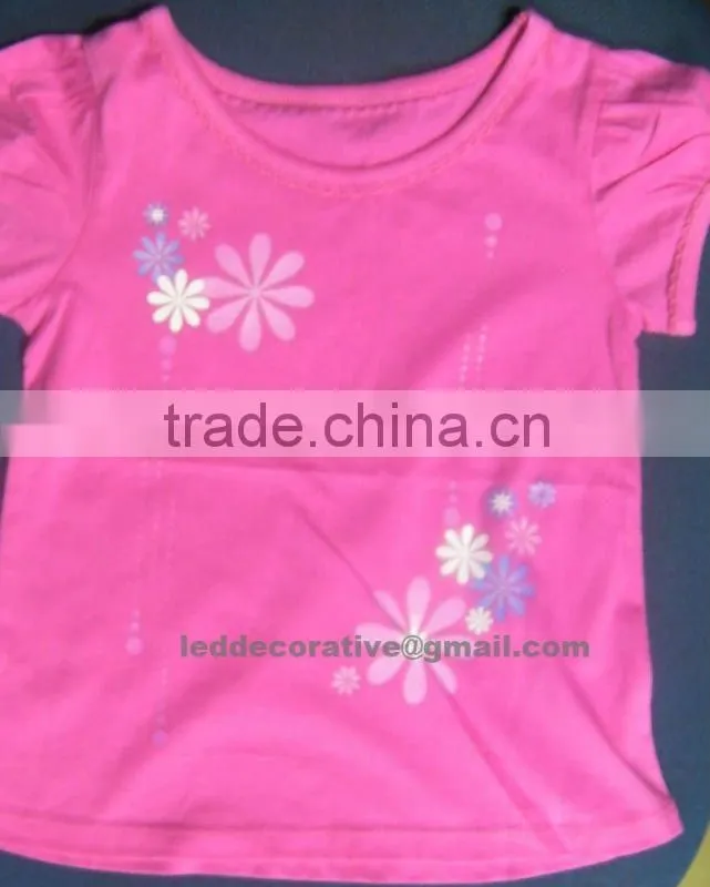 with lights sticker patches clothes garment cartoon dora tshirt