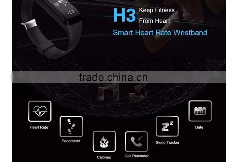 fitness band tracker heart rate monitor smart bracelet for iphone