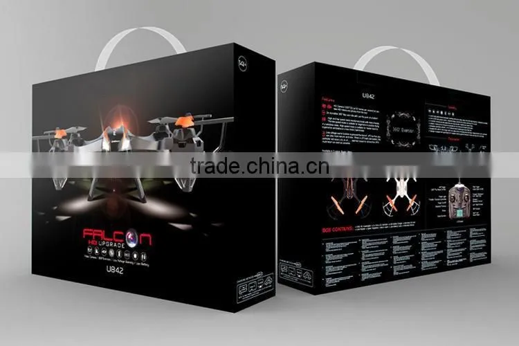 2016 2.4G WIFI FPV U842 Drone top quality quadcopter with hd video camera