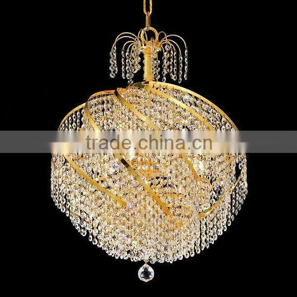 Modern globe crystal chandelier light