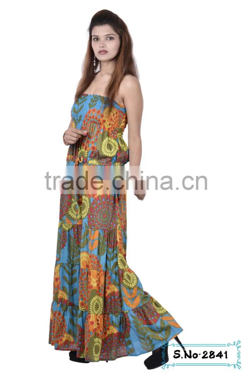 2841 Cotton Printed Jumpsuit Dresses jump suit Ropa Vetement Babacool Hindu Ropa long dresses beachwear