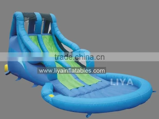 OEM design high quality digital logo printing cheap inflatable water slide for sale