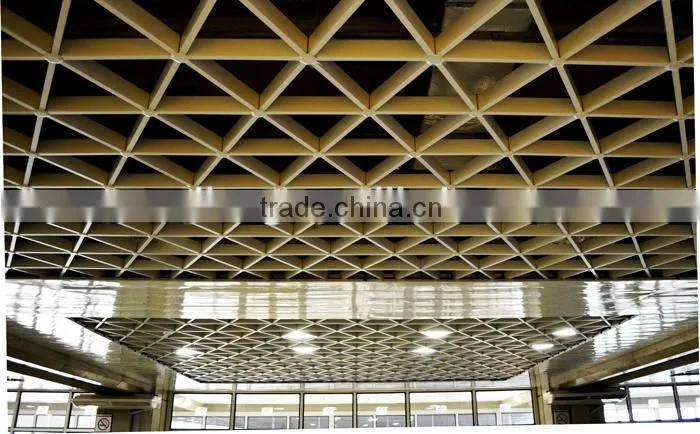 High Strength Suspended Cell Ceiling Aluminum Triangle Open Grid Ceiling
