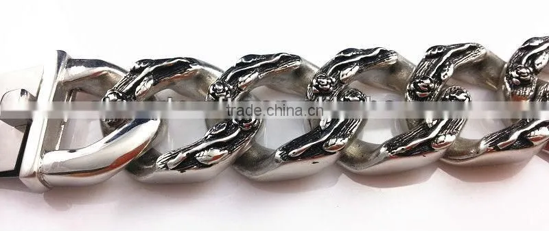 B500 most popular 316l stainless steel rose big heavy men bracelets jewelry
