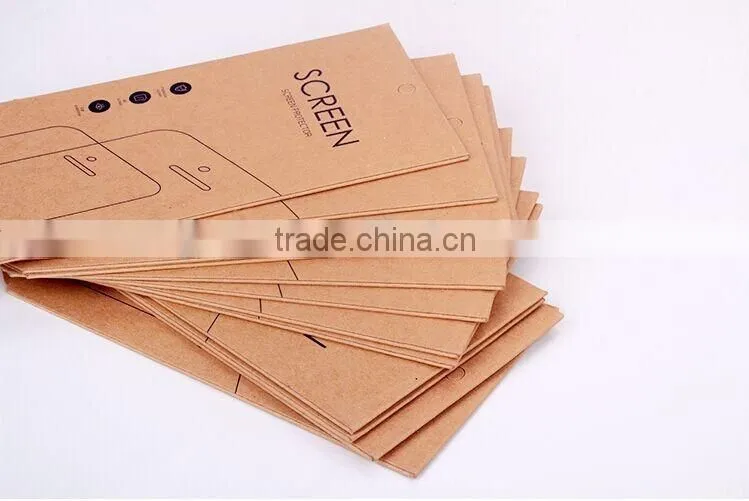 Custom design kraft paper packaging envelope for screen protector with hang hole