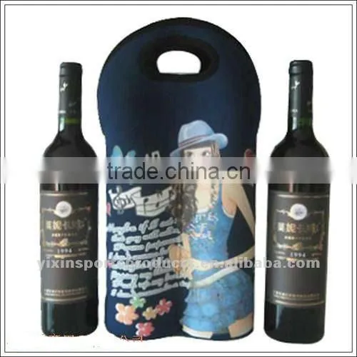 neoprene portable retro 2 pack bottle cooler