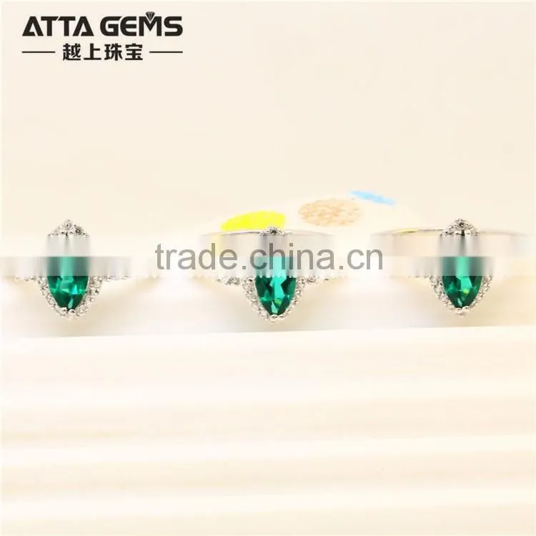 created marquise shape emerald 925 silver ring price