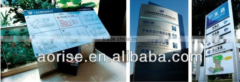 Aluminum signs for office building