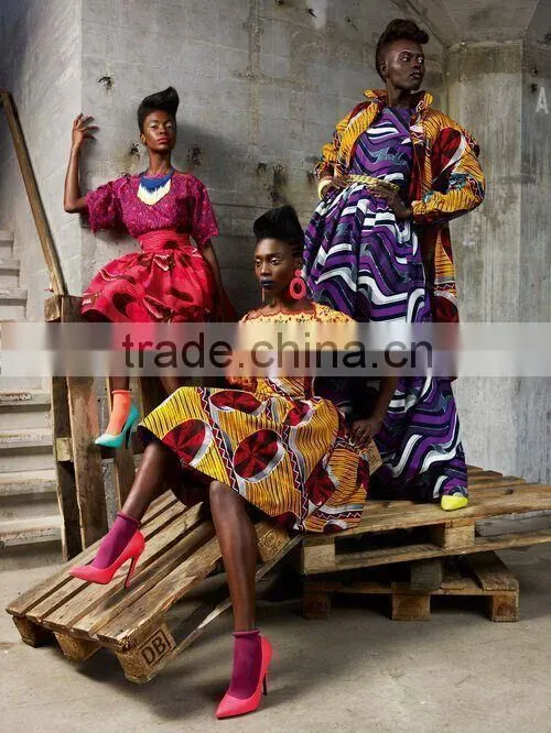 2015 china wholesale Hot selling ankara wax high heel shoes /party shoes /wax shoes and bags