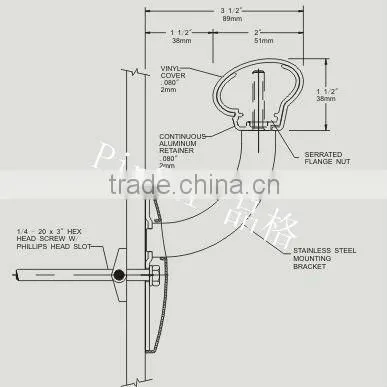 decorative pvc wall handrail