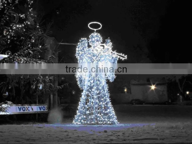Angel motif outdoor led christmas lights / outdoor lighted christmas angel