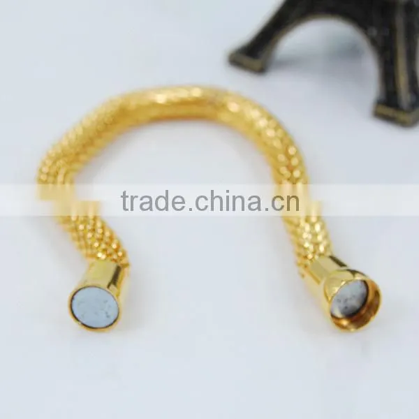 Stainless Steel mesh chain bracelets,Gold plated mesh magnetic bracelets