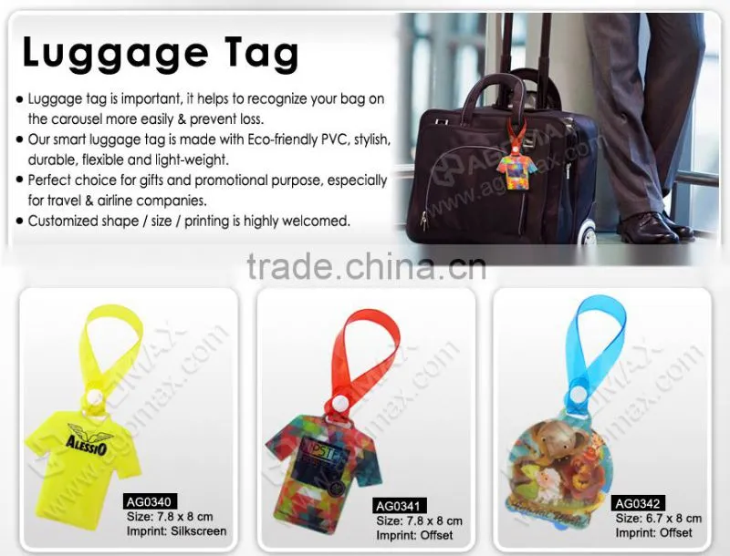 Low cost eco-friendly funny airline custom baggage tag