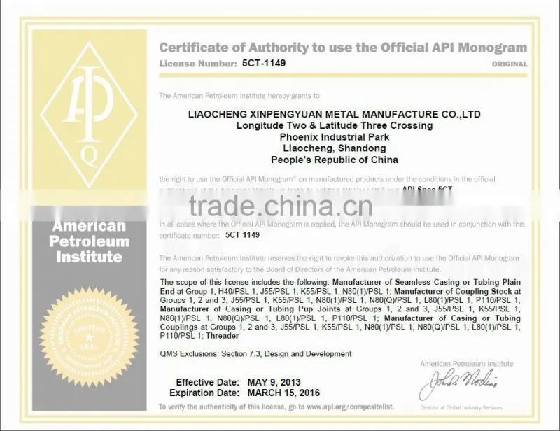 Asian chinese tube made in China/ASTM A106 Gr.b tube