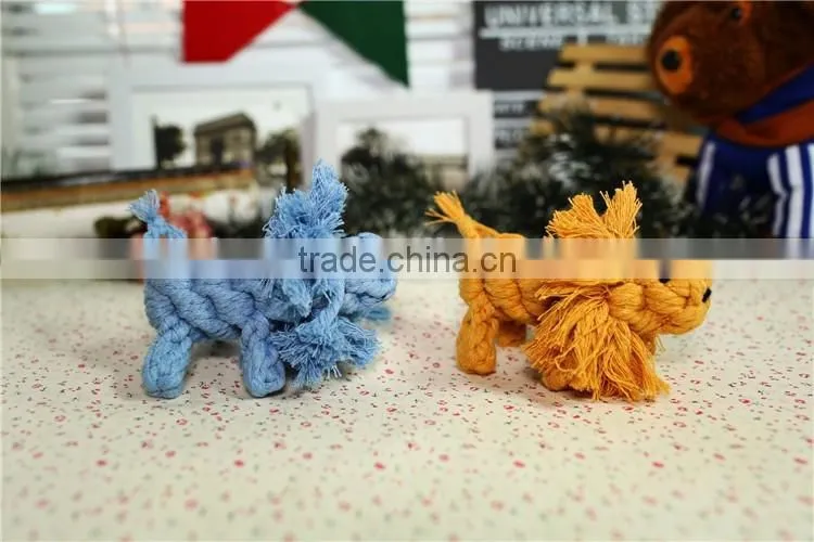 Lion shape rope dog chew toy