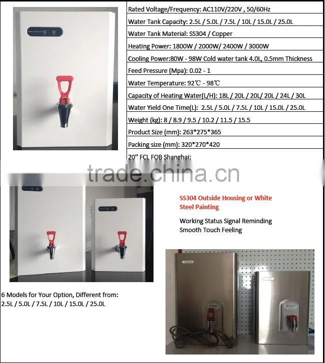 AQUAOSMO Wall Mounted Water Boiler, Hot Water Boiler Unit