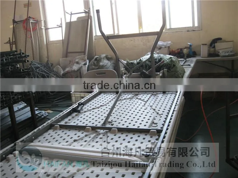 240cm plastic folding in half table for restaurant and hotel/office table for meeting or study