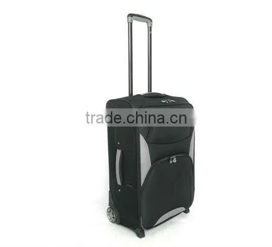 2014 china factory 2PCS eva travel trolley bag/600d polyester eva luggage trolley bag/travel trolley luggage bag