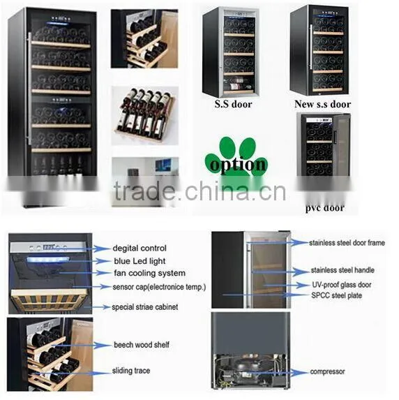 126 bottles single zone wine refrigerator cabinet