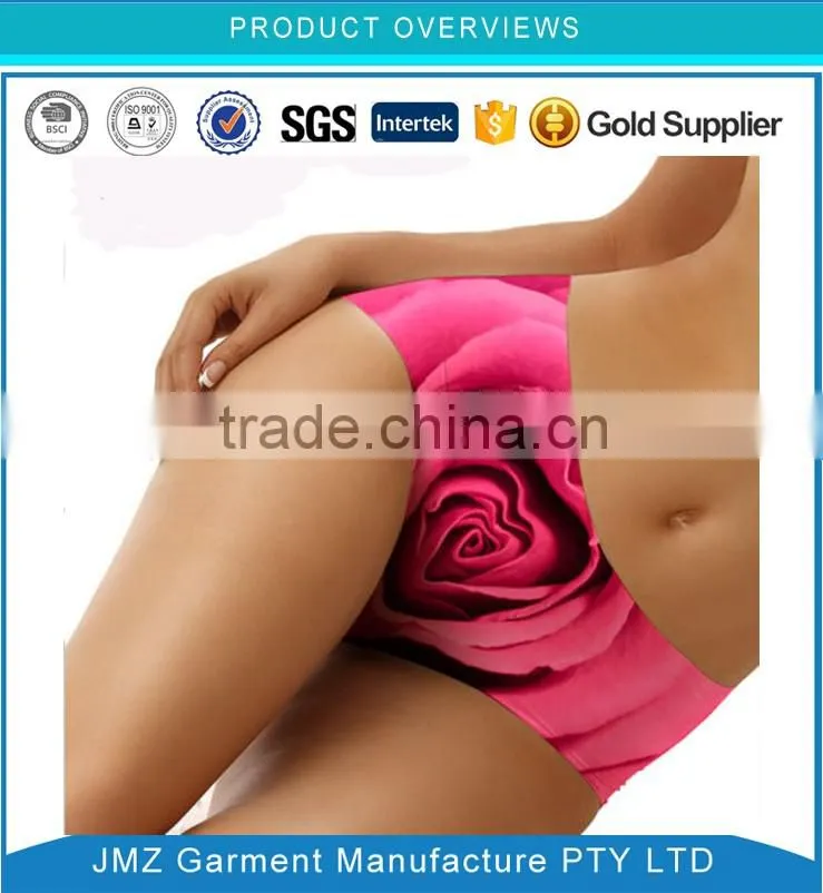 Flower colorful panties women underwear manufacturer
