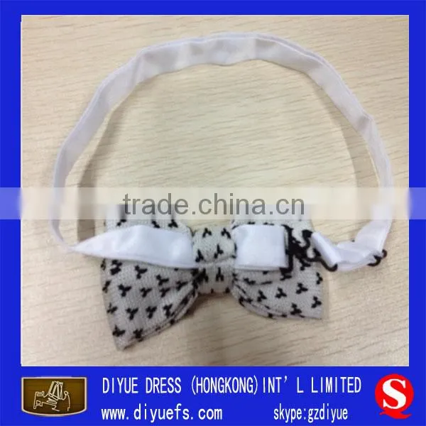 Balck and white Microfiber Self Tie Bow Tie