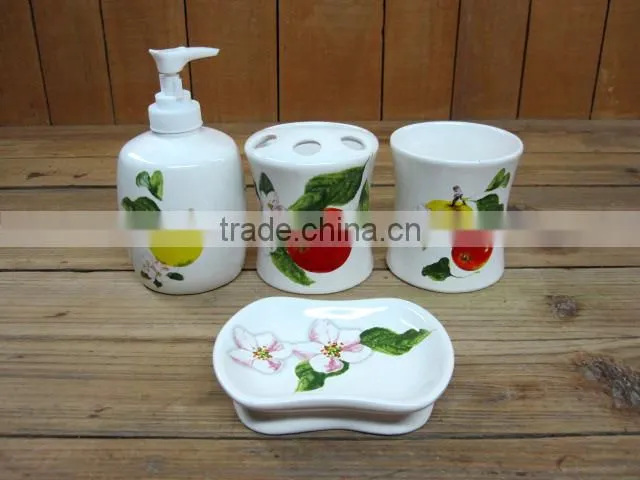 Beautiful Ceramic 3 Compartment Serving Dinner Dish in Apple Shape