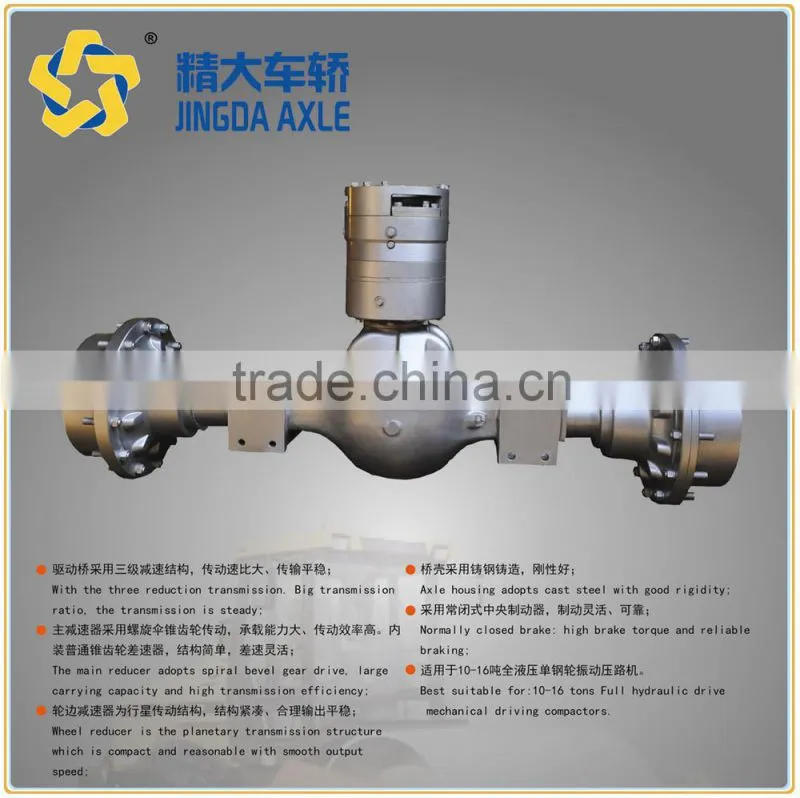 earth moving machinery wet disc brakes axles for underground mining dump truck axle 3t 5-8 ton caliper disk trailing shoe brake