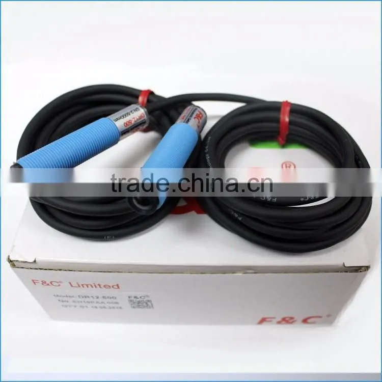 5M detection 12-24V dc M12 tubular Diffuse reflective photoelectric sensor with CE