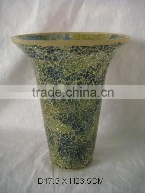 Mosaic glass vase