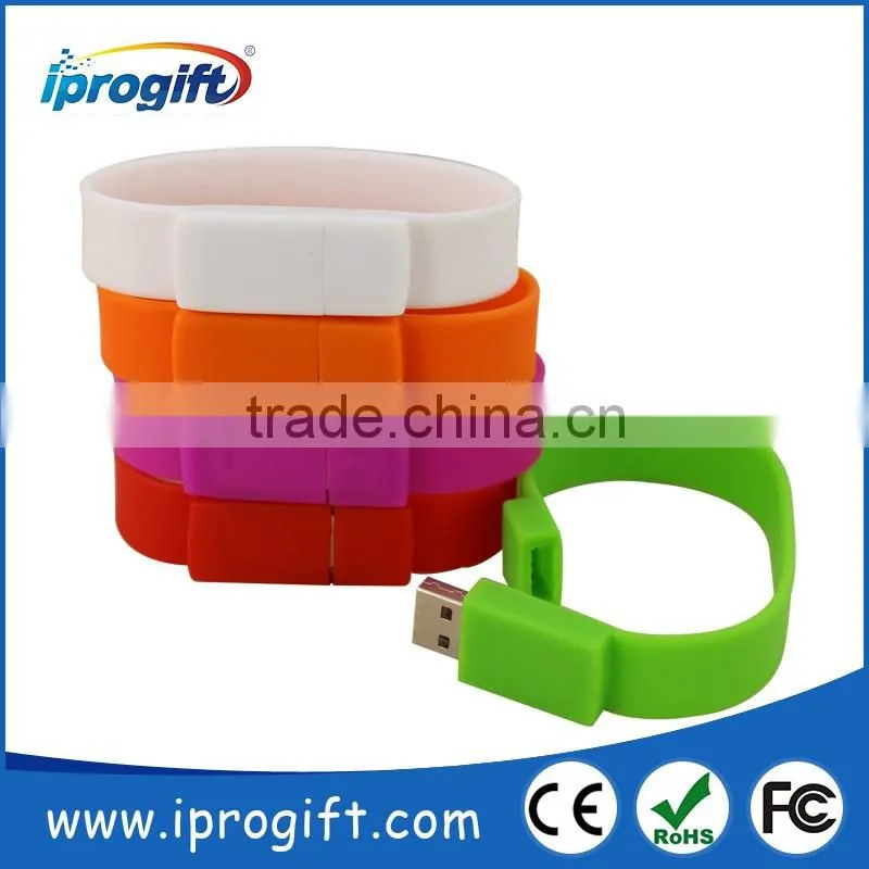China factory sillicon bracelet USB Flash Drive 1GB 2GB 4GB 8GB 16GB 32GB