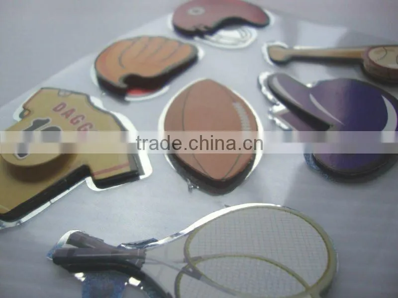 3d sport handmade sticker customer sticker