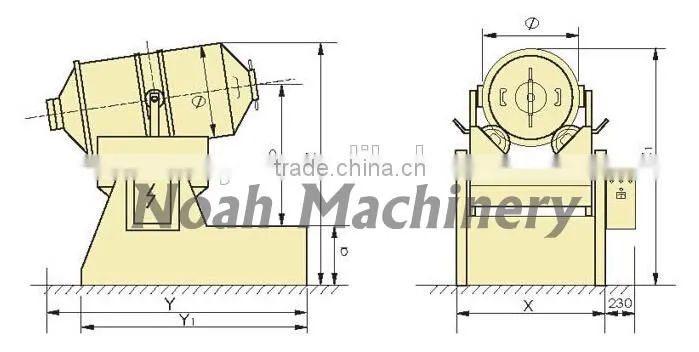 EYH800 Foodstuff/Pharmaceutical/Chemical Dry Powder Mixing Machine