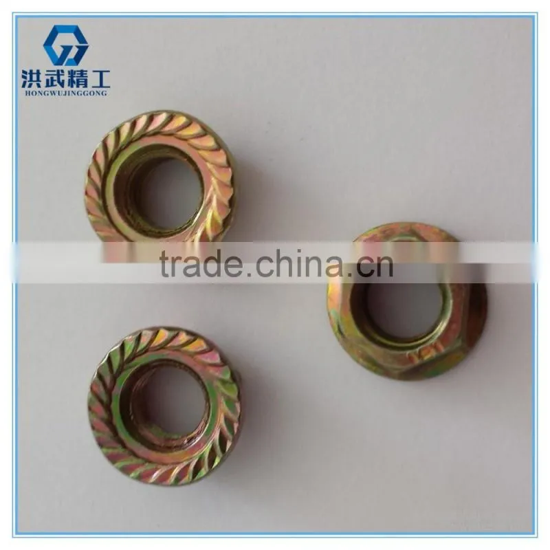 Hexagon nuts with flange and high grade
