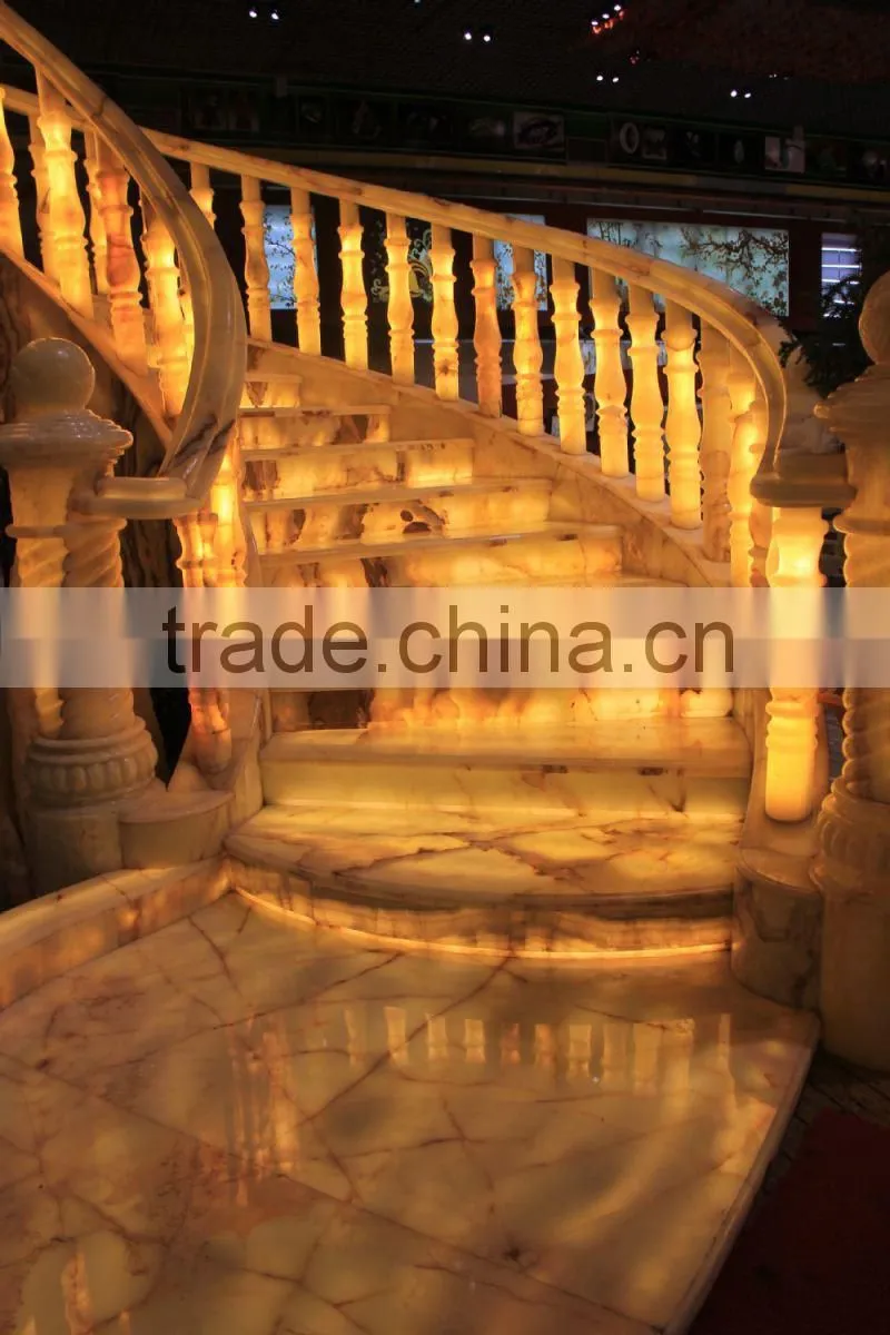 Natural classical stone table with hand carved