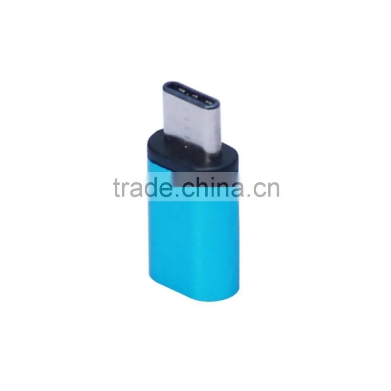 Ultra Small Aluminum Alloy USB 3.1 USB C Male to Female Micro USB Adapter/Connector for Macbook/Nokia N1 and Type C Device