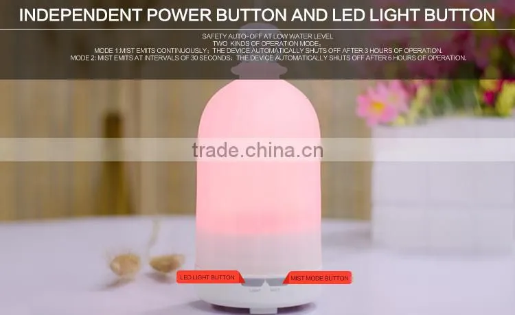 colorful LED light aromatherapy glass diffuser /essential oil portable air humidifier
