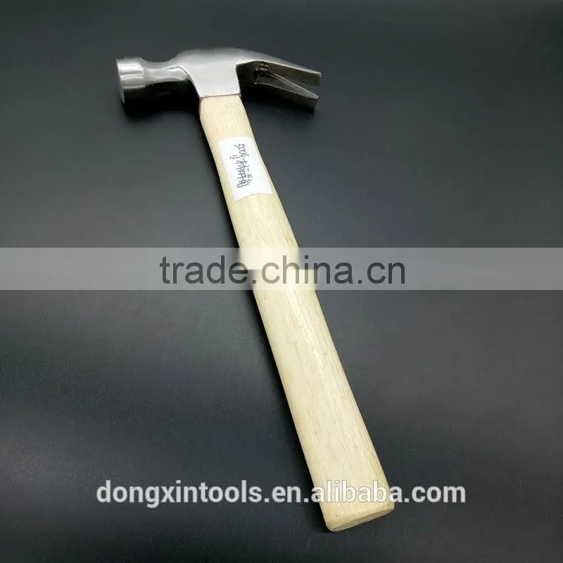 best selling 500g claw hammer with wooden handle
