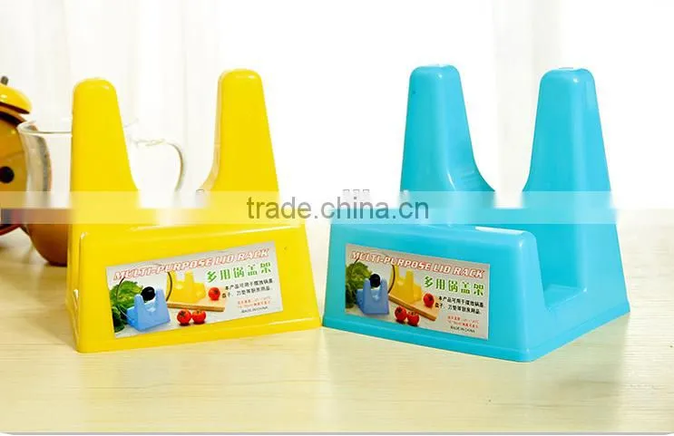 multi-purpose pot knife holder plastic kitchen knife holder with pot lid holder plastic knife holder rack set knife rest