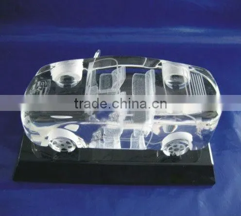 2016 clear new crystal car model with clear base