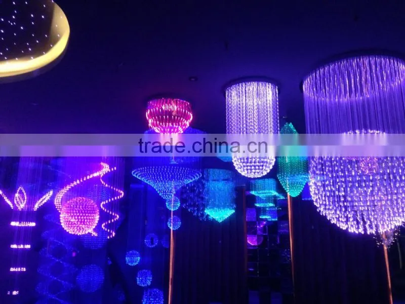 Fiber optic ceiling crystal light ,crystal fiber decoration lights,crystal stairs fiber light om056