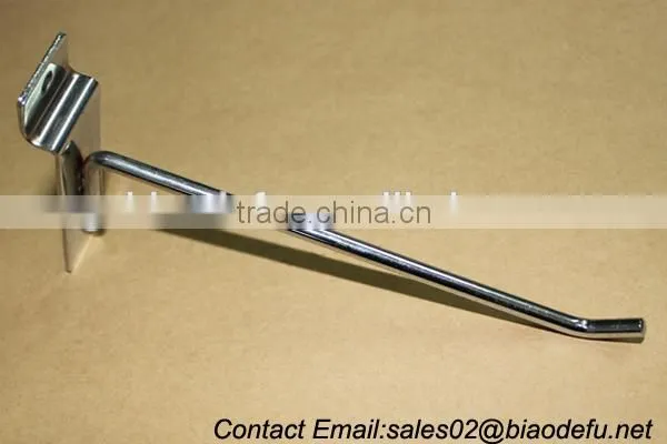 Metal chrome slatwall hook