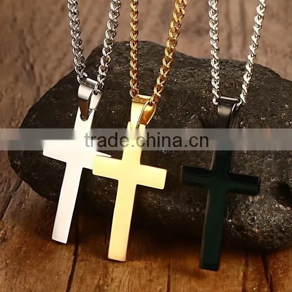 High Quality Fashion Cross Pendant Stainless Steel Necklace