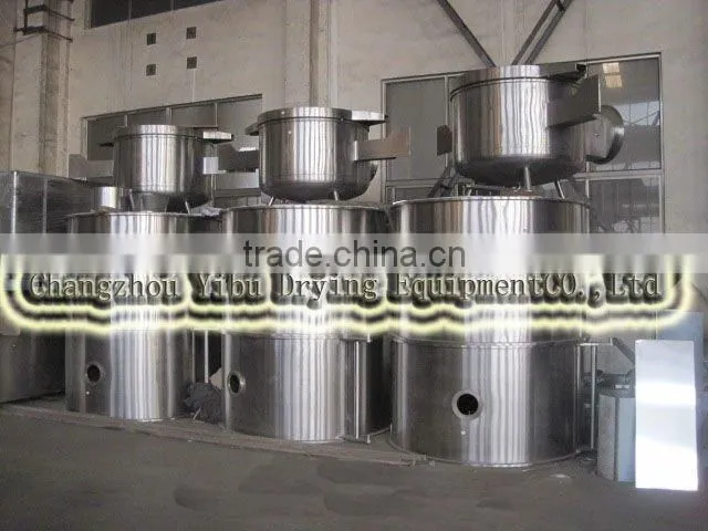 Fluidizing granulating machine