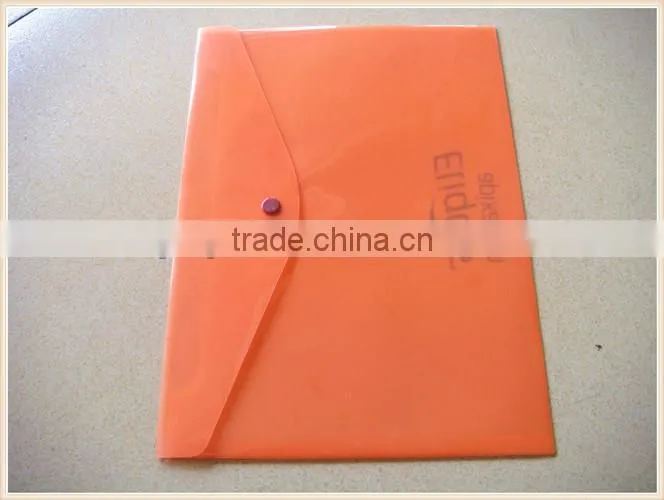 A4 size transparent plastic folders